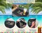 Tiki Bar Mats for Countertop 18 x 12 Tiki Bar Decor Mat Unique Tiki Man Warrior Design, Surfboard Welcome Greeting, Wave, Palm Tree, and Sunset Tiki Decor, Outdoor Tiki Bar Sign and Luau Party Decorations